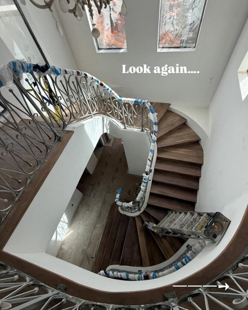 Transforming Hand-Scraped Floors into a Modern Walnut Finish